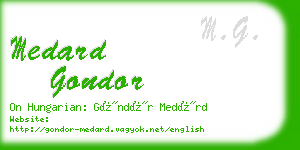 medard gondor business card